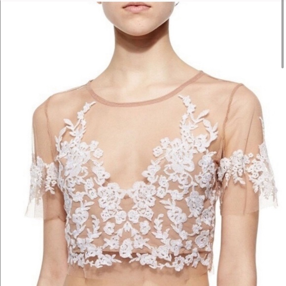 For Love And Lemons Tops - NWT For Love and Lemons Floral Lace Luau Crop Top